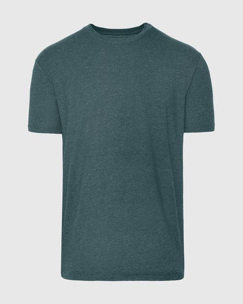 True Classic Short Sleeve Crew Neck T-Shirt in Heather Seafarer