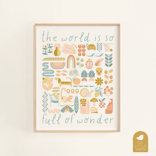 Oh, Little Wren Full of Wonder Art Print, 11x14