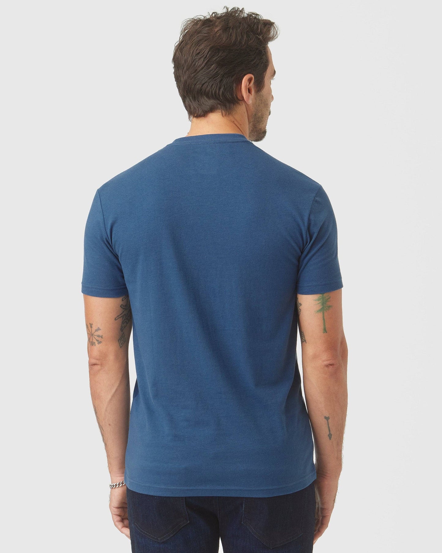 True Classic Short Sleeve Crew Neck T-Shirt in Deep Sea Blue