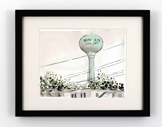 Peyton Millikan Bon Air Water Tower Fine Art Print