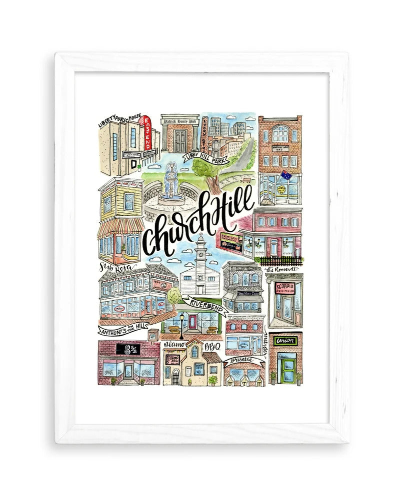 Church Hill 11x14 or 8.5x11 Print by Mad Kitchen Co.