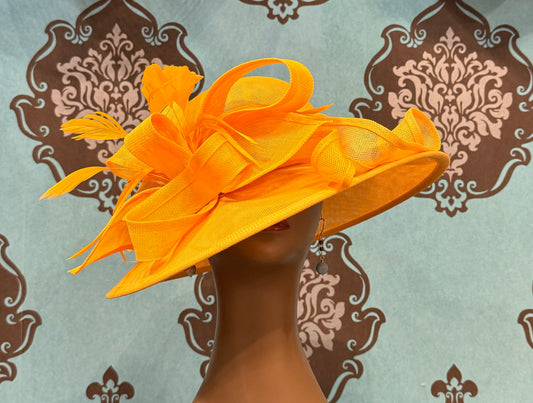 Diana Kentucky Derby Hat in Canary