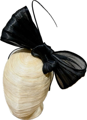 Cha Cha's House of Ill Repute KDBow Fascinator: Black
