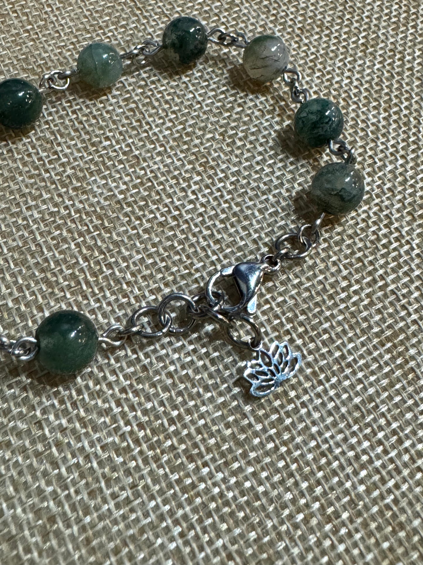 Sacred Lynx Moss Agate beaded Bracelet