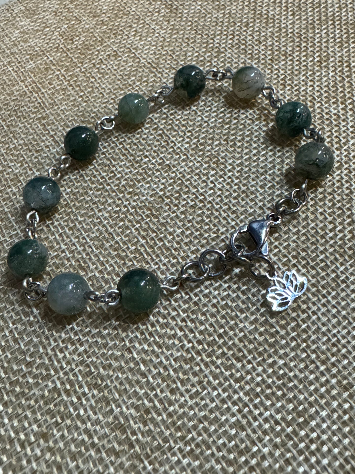 Sacred Lynx Moss Agate beaded Bracelet