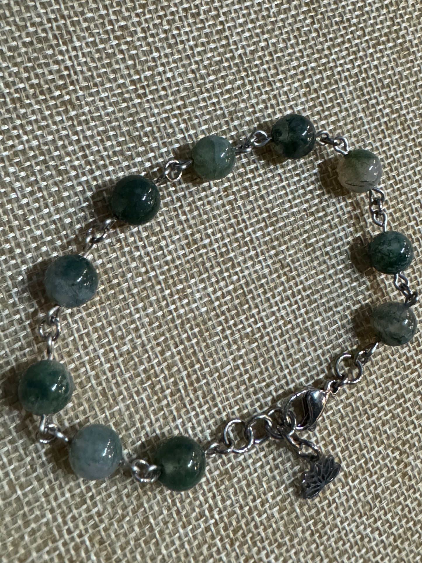 Sacred Lynx Moss Agate beaded Bracelet