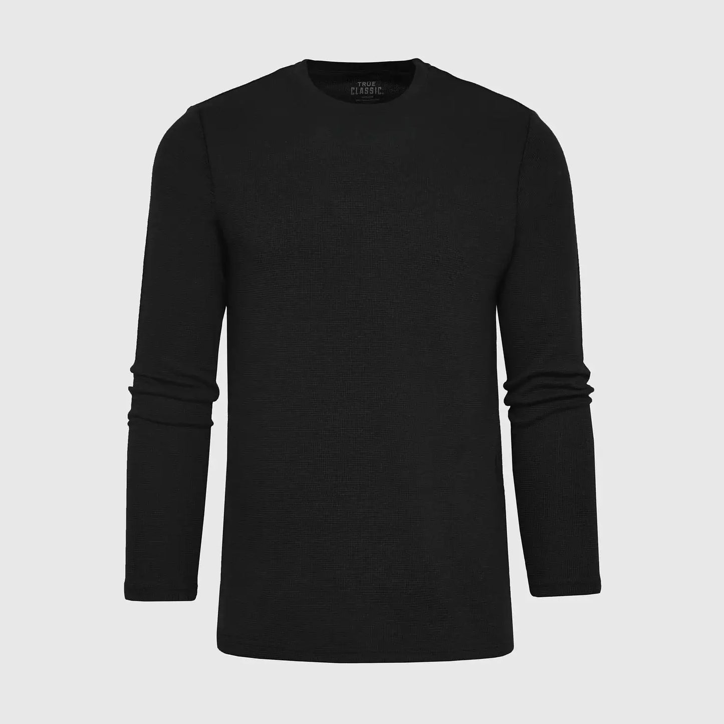 True Classic Crew Neck Waffle Long Sleeve T-Shirt