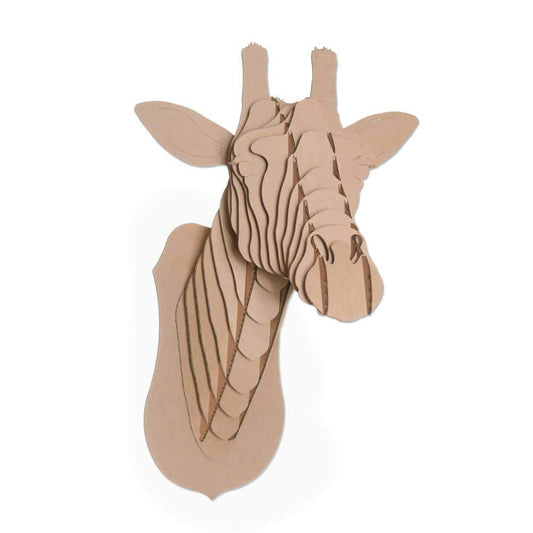 Juliette the Giraffe Head -- Large in Brown (Cardboard Safari)