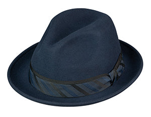 Broner Iconic Fedora in Navy